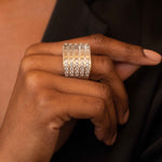 Rock Crystal & Diamond Cocktail Ring