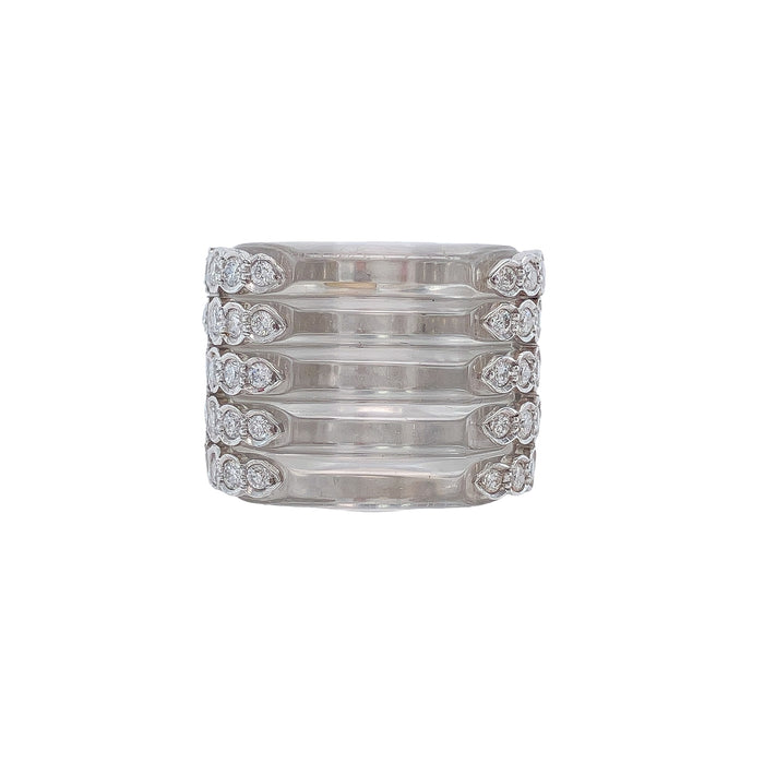 Rock Crystal & Diamond Cocktail Ring