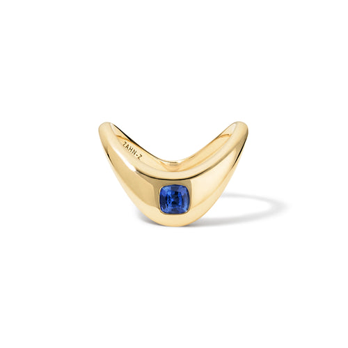 Petite ZAHA Blue Sapphire Ring