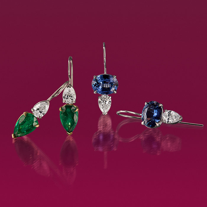 Emerald & Diamond Drop Earrings