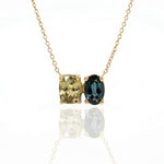 Spinel & Sapphire Toi et Moi Pendant