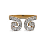 "Txirimi" White Diamond Bling Ring - Espuma