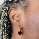 Rhodolite Garnet Sari Drop Earrings