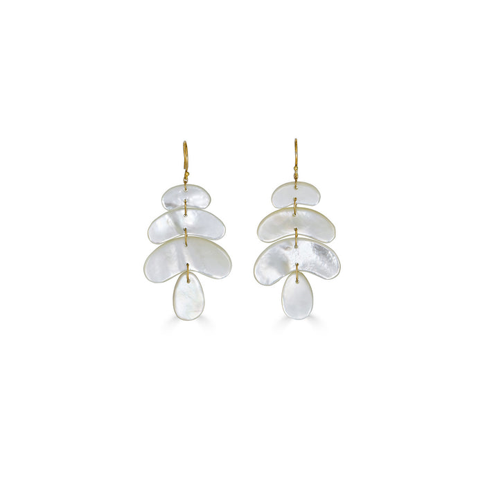 Mother of Pearl Small Totem Chandelier Earrings