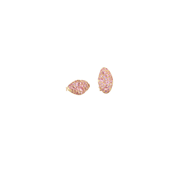 Pink Sapphire Baby Malak Marquise Stud Earrings