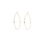 Opal Four-Step Hoop Earrings