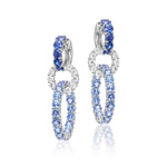 Sapphire & Diamond American Glamour Triple Round Hoop Earrings