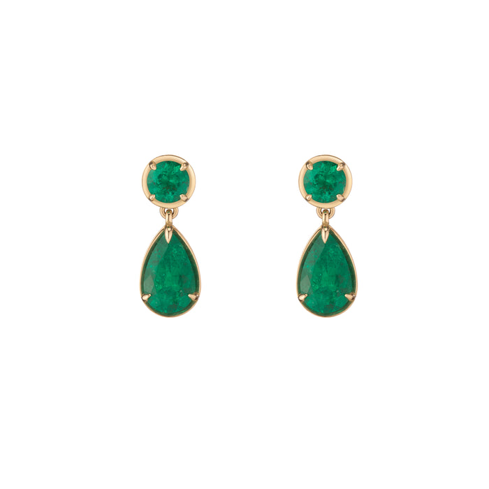 5.98tcw Muzo Emerald Mini Angelina Drop Earrings