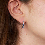 Sapphire & Diamond Hoop Earrings