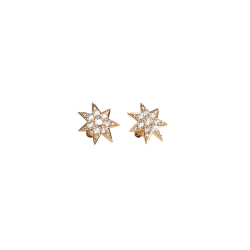 White Sapphire Signature Surya Star Earrings