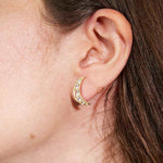 White Sapphire Surya & Moon Earrings