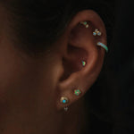 Opal Single Huggie Earring