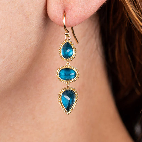 London Blue Topaz Trio Earrings Image 2