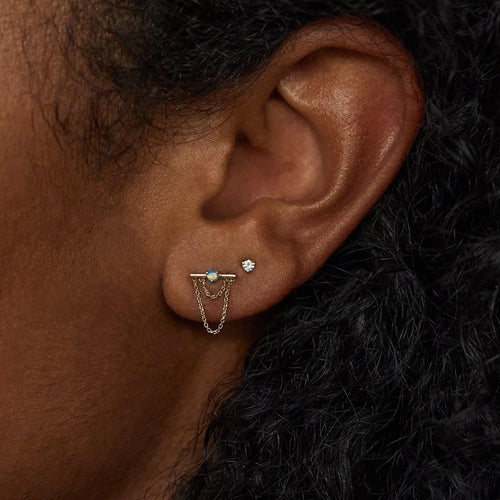 Gold Linn Stud Earrings Image 2