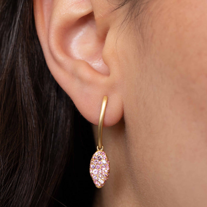 Pink Sapphire Baby Malak Bonbon Drop Earrings