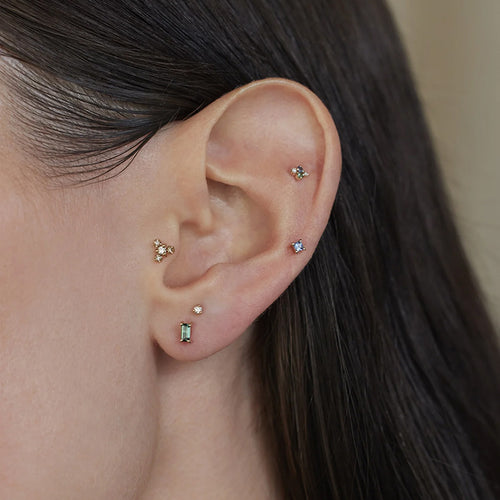 Tourmaline Baguette Stud Earrings Image 2