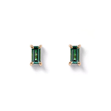 Tourmaline Baguette Stud Earrings