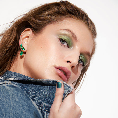 3-Stone Stud Earrings Image 2