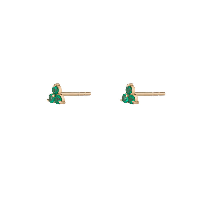 3-Stone Stud Earrings
