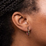 Memphis Candy Pavé Ruby Hoop Earrings