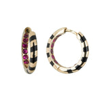Memphis Candy Pavé Ruby Hoop Earrings