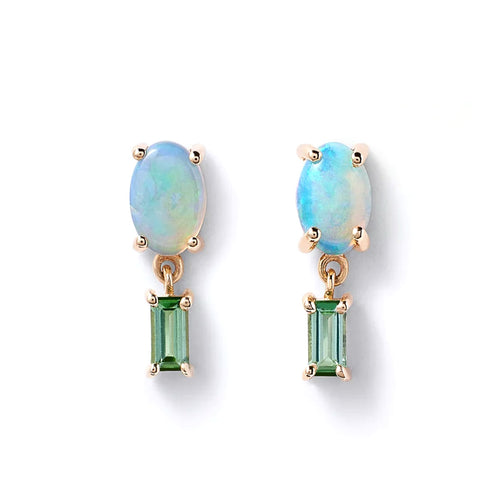 Opal & Tourmaline Stela Earrings
