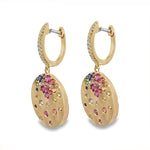 Rainbow Disc Drop Earrings