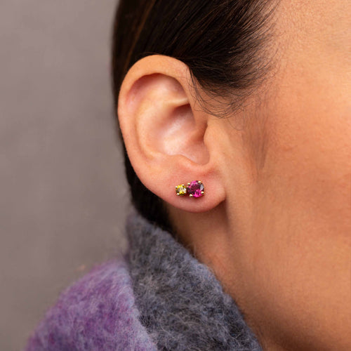 Umba and Andradite Garnet Pollux Stud Earrings Image 2