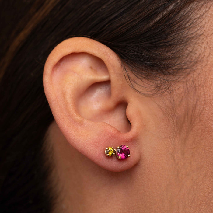 Umba and Andradite Garnet Pollux Stud Earrings