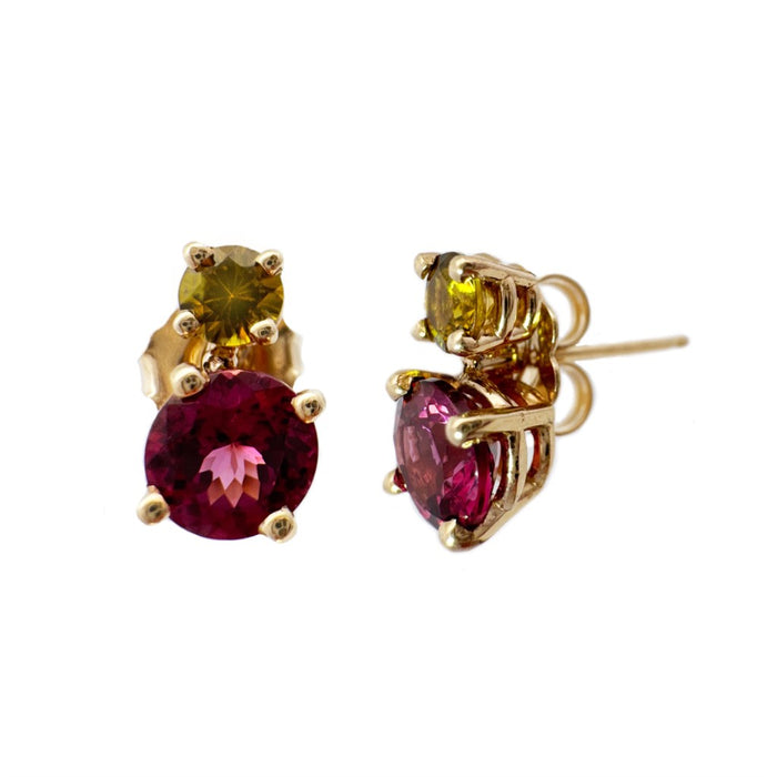 Umba and Andradite Garnet Pollux Stud Earrings