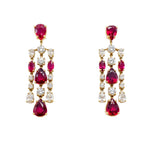 Ruby & Diamond Chandelier Drop Earrings