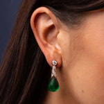 Emerald & Diamond Drop Earrings