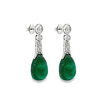 Emerald & Diamond Drop Earrings