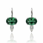 Tourmaline and Diamond Drop Earrings