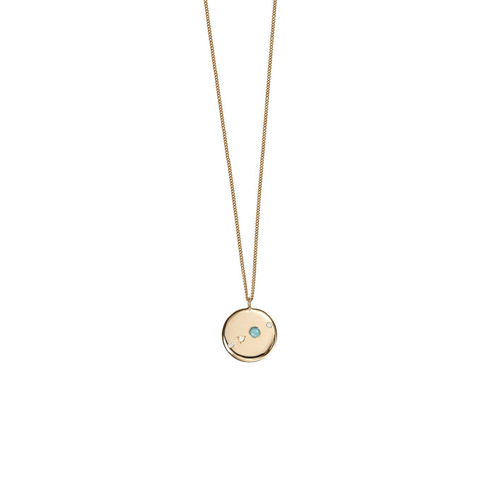 Opal & Diamond Small Medallion Necklace