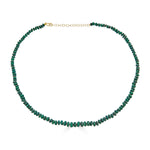 Malachite Bead Strand Necklace