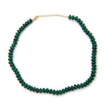Large Malachite Bead Strand Necklace