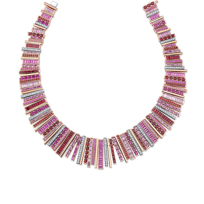 Pink Sapphire, Ruby & Diamond Masterpiece Necklace