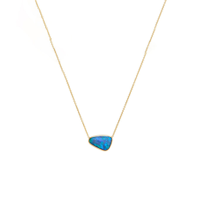 Aysmmetric Australian Opal Pendant Necklace