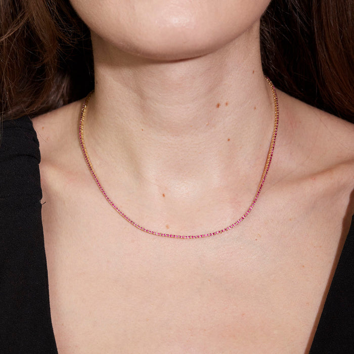 An attractive Ruby and diamond cascade necklace | Prinseps