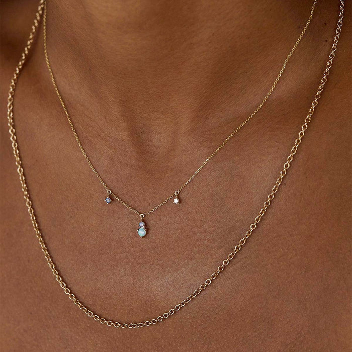 Opal & Diamond Rill Station Necklace