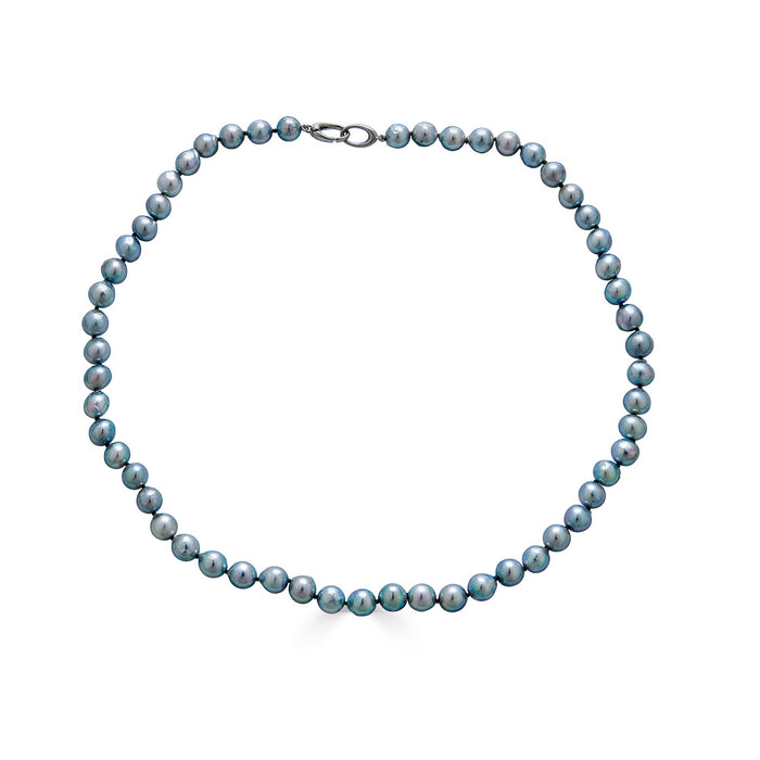 Blue Akoya Pearl Strand Necklace