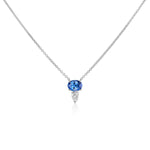 Sapphire & Diamond Pendant Necklace