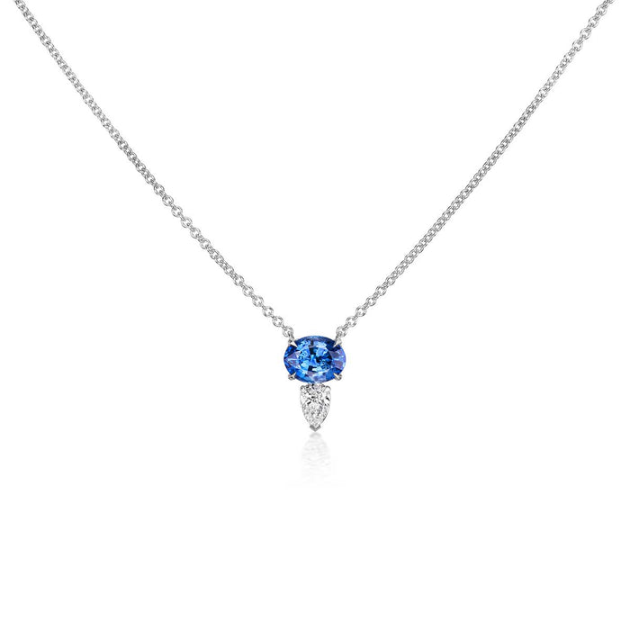 Sapphire & Diamond Pendant Necklace