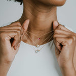 Aquamarine & Diamond Encrusted Pendant Necklace