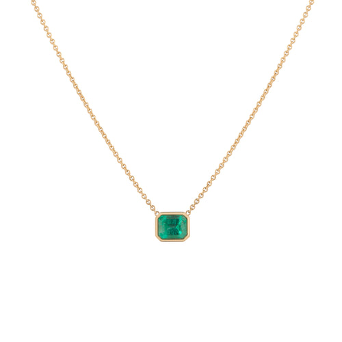 Emerald-cut Emerald Necklace