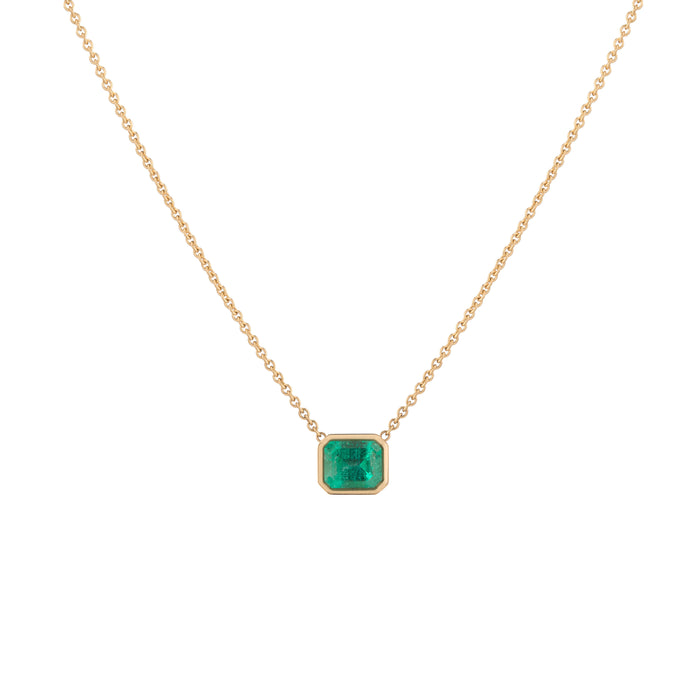 Emerald-cut Emerald Necklace