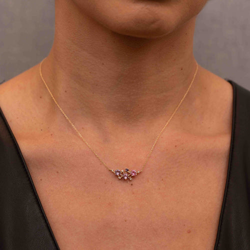 Spinel, Sapphire, and Diamond Constellation Necklace Image 2