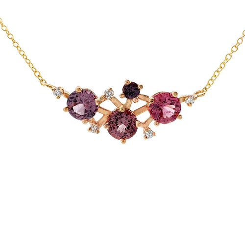 Spinel, Sapphire, and Diamond Constellation Necklace