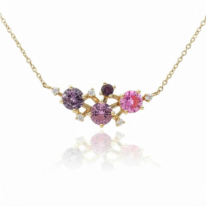 Spinel, Sapphire, and Diamond Constellation Necklace